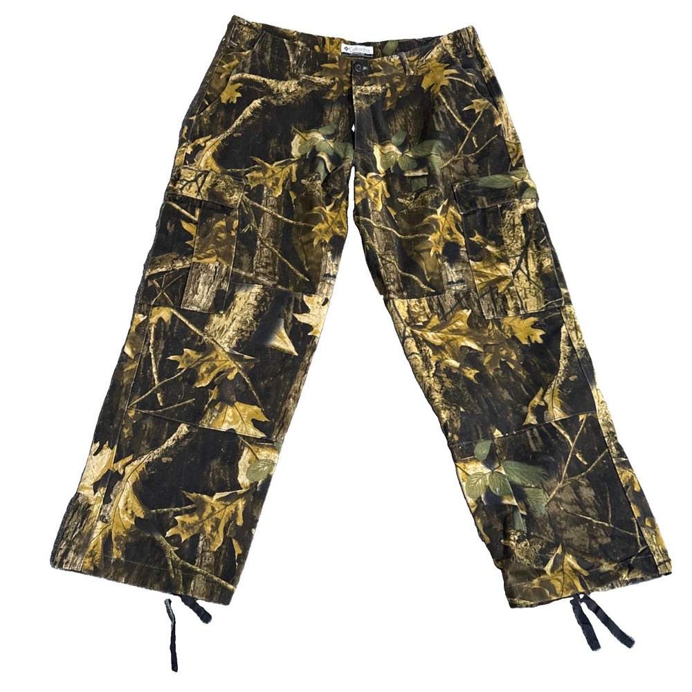 Columbia‎ Camo Cargo Pants  Unlined Hunting Rare Pockets Size 36